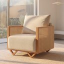 Ver imagem 1 de Poltrona Prime Decorativa com Mola Bonnel Espuma D28 Bege