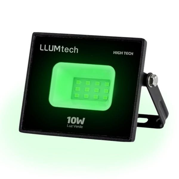 KIT COM 5 REFLETOR DEEP LED PARA JARDIM VERDE HIGH TECH SMD 10W LLUM - 4