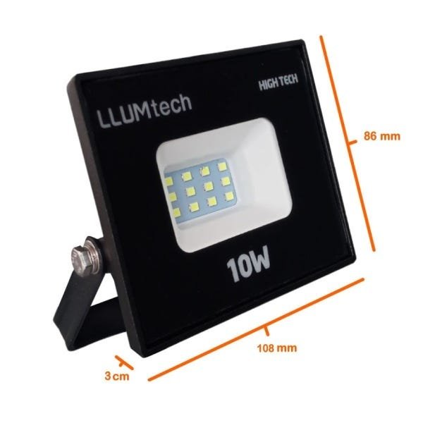 KIT COM 5 REFLETOR DEEP LED PARA JARDIM VERDE HIGH TECH SMD 10W LLUM - 3