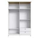 Ver imagem 4 de Conjunto Quarto Solteiro Completo 3 Peças 4 Portas 6 Gavetas Americano Cor Branco - Decibal Móveis