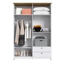 Ver imagem 5 de Conjunto Quarto Solteiro Completo 3 Peças 4 Portas 6 Gavetas Americano Cor Branco - Decibal Móveis