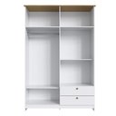 Ver imagem 5 de Conjunto Quarto Solteiro Completo 3 Peças 4 Portas 6 Gavetas Branco - Decibal Móveis