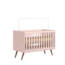 Berço Mini Cama para Quarto Infantil Q Encanto Retro - Rosa Acetinado - 3