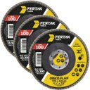 Ver imagem 1 de Disco Lixa Flap 115mm Grão 100 Madeira Aço Desbaste | 03 Un