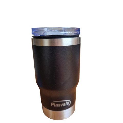 Copo Térmico 4 em 1 com Tampa Porta Latas e Long Neck Plasvale - Preto