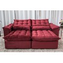 Ver imagem 3 de Sofá Retrátil e Reclinável Ipanema 1,80m em Tecido Veludo C/pillow Nos Braços - Montagem Inclusa:bor