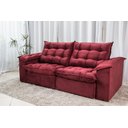 Ver imagem 4 de Sofá Retrátil e Reclinável Ipanema 1,80m em Tecido Veludo C/pillow Nos Braços - Montagem Inclusa:bor