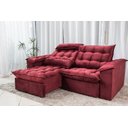 Ver imagem 2 de Sofá Retrátil e Reclinável Ipanema 1,80m em Tecido Veludo C/pillow Nos Braços - Montagem Inclusa:bor