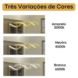 Luminaria Lustre Pendente Dna Molecular Espiral 36w Iluminaçao Decoraçao Luxo Teto Sala Quarto Cozin - 11