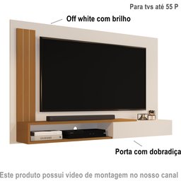 Painel para Sala Quarto para Tv Smart até 50 Polegadas Match - Cores - Comprar Moveis em Casa:off Wh - 3