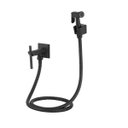 Ver imagem 1 de Ducha Higienica Completa Redonda C61 Preto Fosco Black Matte