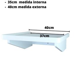 Prateleira Suporte Filtro Bebedouro Água 45x40 Mdf - Branco - 4