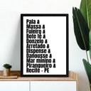 Ver imagem 1 de Quadro Gírias de Recife - Pernambuco 45x34cm - com Vidro:moldura Preta