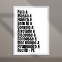 Ver imagem 2 de Quadro Gírias de Recife - Pernambuco 45x34cm - com Vidro:moldura Preta