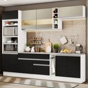 Ver imagem 1 de Armário de Cozinha Completa 290cm Branco/Preto/Crema Vicenza Madesa 15