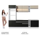 Ver imagem 6 de Armário de Cozinha Completa 290cm Branco/Preto/Crema Vicenza Madesa 15