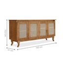 Ver imagem 3 de Buffet Serra Clara Reto 4 Portas MDF MDP 163cm Imbuia Casah