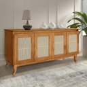 Ver imagem 1 de Buffet Serra Clara Reto 4 Portas MDF MDP 163cm Imbuia Casah