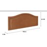Cabeceira Queen Provençal Luxo Estofada 160x60 - Suede Terracota - Tachas Fume - 2