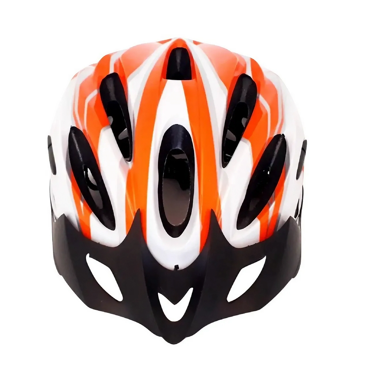 Capacete C/ Sinalizador Led Ciclismo Mtb Branco/Laranja Deko:Laranja - 2