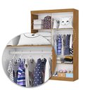 Ver imagem 3 de Guarda-Roupa Infantil com Espelho 4 Portas 2 Gavetas 118,5cm Multimóveis CR35559 Madeirado/Branco