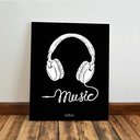 Ver imagem 6 de Kit 3 Quadro Decorativo Musica Moderno Preto Minimalista Qualidade Premium Moderno 28x20cm