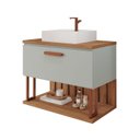 Ver imagem 2 de Gabinete Suspenso com Cuba 80,3cm x 73cm Mari Espresso Móveis Verde/Pistache