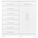 Ver imagem 7 de Cômoda Sapateira para Quarto 2 Portas 8 Gavetas Vercelli A04 Branco - Lyam Decor