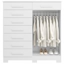 Ver imagem 7 de Cômoda Sapateira para Quarto 2 Portas 8 Gavetas Vercelli A04 Branco - Lyam Decor
