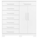 Ver imagem 5 de Cômoda Sapateira para Quarto 2 Portas 8 Gavetas Vercelli A04 Branco - Lyam Decor