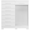 Ver imagem 6 de Cômoda Sapateira para Quarto 2 Portas 8 Gavetas Vercelli A04 Branco - Lyam Decor