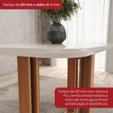 Ver imagem 6 de Conjunto Sala de Jantar Mesa Manu 160cm Tampo MDF e Vidro Canto Arredondado 6 Cadeiras Lily