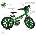 Ver imagem 3 de Bicicleta Aro 16 Hulk Vingadores Brinquedos Bandeirante