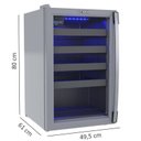 Ver imagem 2 de Adega Color Light 100 para 24 Garrafas Cinza Porta Invertida 127 V
