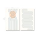 Ver imagem 2 de Conjunto 2 Quadros Decorativos Tela em Lona Arte Abstrata Minimalista 100x60cm Para Sala Quarto