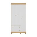 Ver imagem 7 de Guarda-roupa Infantil 92cm 3 Portas e 2 Gavetas Allegra Multimóveis Mp4442 Madeirado/branco