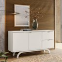 Ver imagem 1 de Balcão Buffet Aparador 100% MDF 2 Portas 2 Gavetas 150cm Vicenza