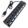 Hub 7 Portas Regua USB 2.0 Hi-Speed Preto Potente Multiuso - 3
