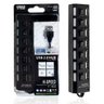 Hub 7 Portas Regua USB 2.0 Hi-Speed Preto Potente Multiuso - 4
