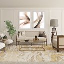 Ver imagem 4 de QUADRO 105X70CM 2PÇS ABSTRATO DOURADO M.B CHANF VI