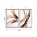 Ver imagem 3 de QUADRO 105X70CM 2PÇS ABSTRATO DOURADO M.B CHANF VI