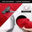 Ver imagem 2 de Tapete Passadeira Quarto Antiderrapante Vermelho 50 X 140 Cm