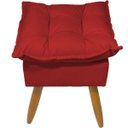 Ver imagem 4 de Kit 2 Puff Decorativo Quadrado para Sala Quarto Penteadeira Recepção Alice Pé Palito Castanho Suede