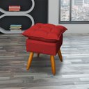 Ver imagem 2 de Kit 2 Puff Decorativo Quadrado para Sala Quarto Penteadeira Recepção Alice Pé Palito Castanho Suede