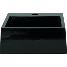 Pia Cuba Sobrepor para Banheiro de Mármore Sintético Preto Pop 31 X 31 Quanta Compositos Cuba Sobrep - 5