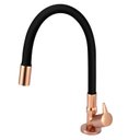 Ver imagem 1 de Torneira Cozinha Gourmet Flexível Rose Gold Black/preto Mesa