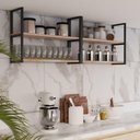 Ver imagem 2 de Kit 2 Prateleiras Suspensas Industrial 100x50x20 para Sala