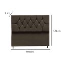Ver imagem 3 de Cabeceira Cama Box Estofada Queen Size 160 Cm Suede Madri:marrom