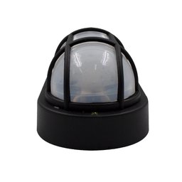 Luminária Arandela Tartaruga Parede Teto Área Interna Externa Termoplástico Polyutil Preta Kit C/10 - 5