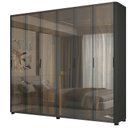 Ver imagem 4 de Guarda-Roupa Casal 6 Portas com Espelho Reflecta e LED 100% MDF Innova Preto/Black